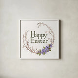 Wreath with Words IV by Kathleen Parr McKenna. Shown in a crisp white glass frame for a clean and minimalist style. Available as an archival giclee rolled canvas, fine art paper, or poster print. SKU 46960a.