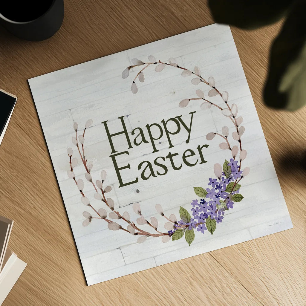 Wreath with Words IV v2 by Kathleen Parr McKenna. Shown as a detailed flat fine art print, highlighting archival giclee quality. Available as an archival giclee rolled canvas, fine art paper, or poster print. SKU 46964a.