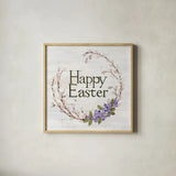 Wreath with Words IV v2 by Kathleen Parr McKenna. Shown in a natural wood glass frame for a timeless modern aesthetic. Available as an archival giclee rolled canvas, fine art paper, or poster print. SKU 46964a.