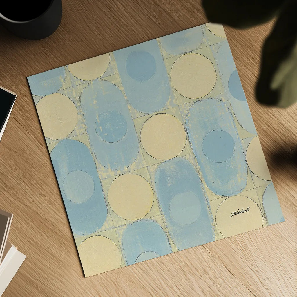 16 Blocks Square X by Kathrine Lovell. Shown as a detailed flat fine art print, highlighting archival giclee quality. Available as an archival giclee rolled canvas, fine art paper, or poster print. SKU 43560a.