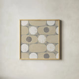 16 Blocks Square X Archroma by Kathrine Lovell. Shown in a natural wood glass frame for a timeless modern aesthetic. Available as an archival giclee rolled canvas, fine art paper, or poster print. SKU 29767a.