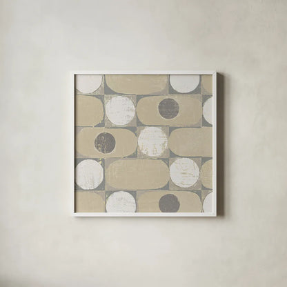 16 Blocks Square X Archroma by Kathrine Lovell. Shown in a crisp white glass frame for a clean and minimalist style. Available as an archival giclee rolled canvas, fine art paper, or poster print. SKU 29767a.