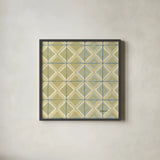 16 Blocks Square XI by Kathrine Lovell. Shown in a sleek black glass frame for a contemporary gallery look. Available as an archival giclee rolled canvas, fine art paper, or poster print. SKU 43561a.