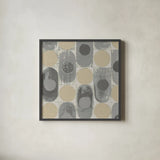 16 Blocks Square XVI Archroma by Kathrine Lovell. Shown in a sleek black glass frame for a contemporary gallery look. Available as an archival giclee rolled canvas, fine art paper, or poster print. SKU 29768a.