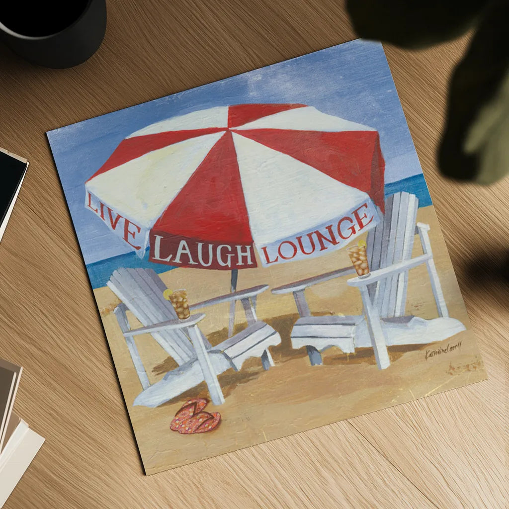 A Day at the Beach III by Kathrine Lovell. Shown as a detailed flat fine art print, highlighting archival giclee quality. Available as an archival giclee rolled canvas, fine art paper, or poster print. SKU 2965a.