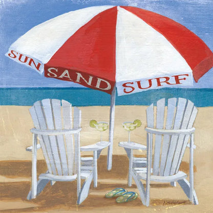 A Day at the Beach IV by Kathrine Lovell. SKU 2966a. Archival Giclee Fine art print for wall decor.