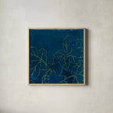 Abstract 11F by Kathrine Lovell. Shown in a natural wood glass frame for a timeless modern aesthetic. Available as an archival giclee rolled canvas, fine art paper, or poster print. SKU 22418a.