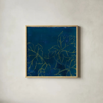 Abstract 11F by Kathrine Lovell. Shown in a natural wood glass frame for a timeless modern aesthetic. Available as an archival giclee rolled canvas, fine art paper, or poster print. SKU 22418a.