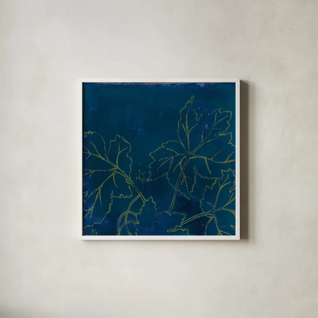 Abstract 11F by Kathrine Lovell. Shown in a crisp white glass frame for a clean and minimalist style. Available as an archival giclee rolled canvas, fine art paper, or poster print. SKU 22418a.