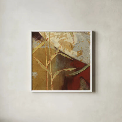 Abstract 9A by Kathrine Lovell. Shown in a crisp white glass frame for a clean and minimalist style. Available as an archival giclee rolled canvas, fine art paper, or poster print. SKU 42544a.