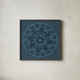Adire I by Kathrine Lovell. Shown in a sleek black glass frame for a contemporary gallery look. Available as an archival giclee rolled canvas, fine art paper, or poster print. SKU 39397a.