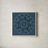 Adire I by Kathrine Lovell. Shown in a crisp white glass frame for a clean and minimalist style. Available as an archival giclee rolled canvas, fine art paper, or poster print. SKU 39397a.