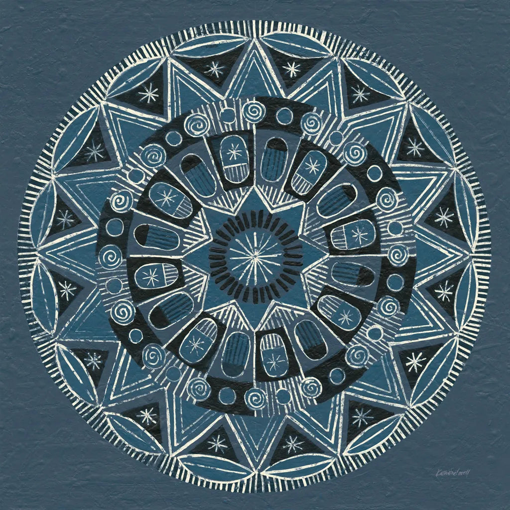 Adire I Cream by Kathrine Lovell. SKU 41627a. Archival Giclee Fine art print for wall decor.