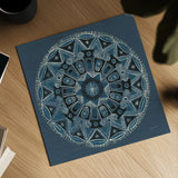 Adire I Cream by Kathrine Lovell. Shown as a detailed flat fine art print, highlighting archival giclee quality. Available as an archival giclee rolled canvas, fine art paper, or poster print. SKU 41627a.
