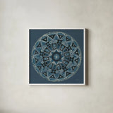 Adire I Cream by Kathrine Lovell. Shown in a crisp white glass frame for a clean and minimalist style. Available as an archival giclee rolled canvas, fine art paper, or poster print. SKU 41627a.