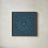 Adire II by Kathrine Lovell. Shown in a sleek black glass frame for a contemporary gallery look. Available as an archival giclee rolled canvas, fine art paper, or poster print. SKU 39398a.