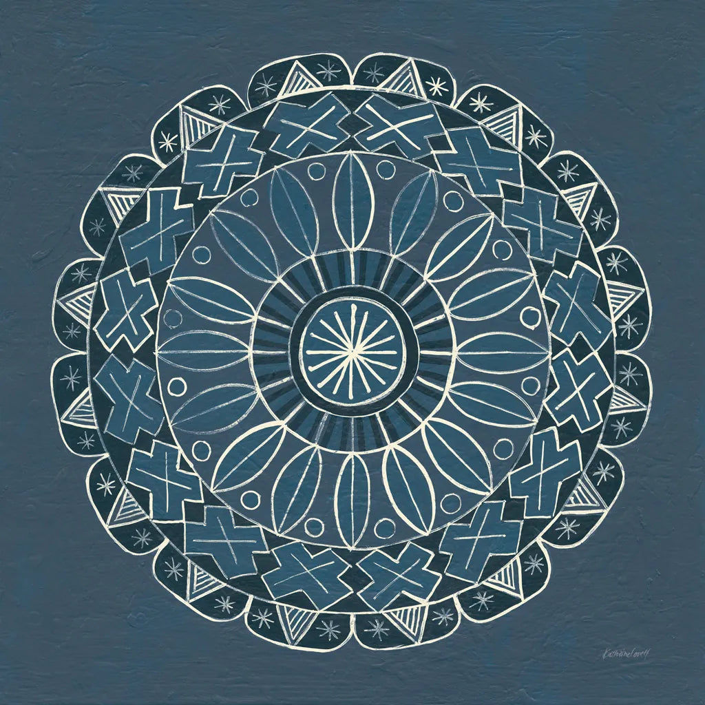 Adire II Cream by Kathrine Lovell. SKU 41628a. Archival Giclee Fine art print for wall decor.