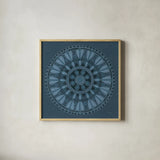 Adire III by Kathrine Lovell. Shown in a natural wood glass frame for a timeless modern aesthetic. Available as an archival giclee rolled canvas, fine art paper, or poster print. SKU 39399a.