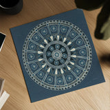 Adire III v2 Cream by Kathrine Lovell. Shown as a detailed flat fine art print, highlighting archival giclee quality. Available as an archival giclee rolled canvas, fine art paper, or poster print. SKU 41629a.