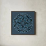 Adire IV by Kathrine Lovell. Shown in a sleek black glass frame for a contemporary gallery look. Available as an archival giclee rolled canvas, fine art paper, or poster print. SKU 39400a.