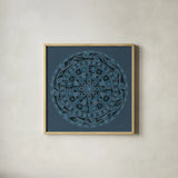 Adire IV by Kathrine Lovell. Shown in a natural wood glass frame for a timeless modern aesthetic. Available as an archival giclee rolled canvas, fine art paper, or poster print. SKU 39400a.