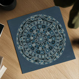 Adire IV Cream by Kathrine Lovell. Shown as a detailed flat fine art print, highlighting archival giclee quality. Available as an archival giclee rolled canvas, fine art paper, or poster print. SKU 41630a.