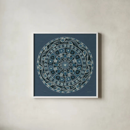 Adire IV Cream by Kathrine Lovell. Shown in a crisp white glass frame for a clean and minimalist style. Available as an archival giclee rolled canvas, fine art paper, or poster print. SKU 41630a.