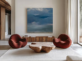 Afternoon Storm by Kathrine Lovell. Shown as extra-large giant wall art in a modern living room. Available as an archival giclee rolled canvas, fine art paper, or poster print. SKU 58641a.