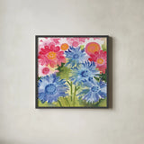 Annabelles Garden I by Kathrine Lovell. Shown in a sleek black glass frame for a contemporary gallery look. Available as an archival giclee rolled canvas, fine art paper, or poster print. SKU 85239a.