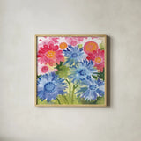 Annabelles Garden I by Kathrine Lovell. Shown in a natural wood glass frame for a timeless modern aesthetic. Available as an archival giclee rolled canvas, fine art paper, or poster print. SKU 85239a.