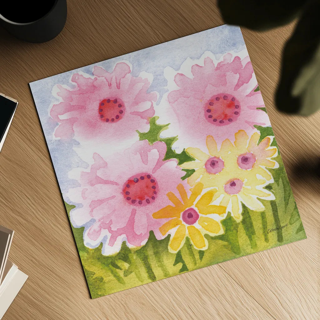 Annabelles Garden II by Kathrine Lovell. Shown as a detailed flat fine art print, highlighting archival giclee quality. Available as an archival giclee rolled canvas, fine art paper, or poster print. SKU 85240a.