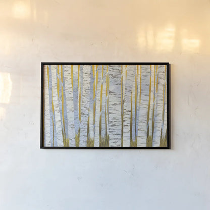 Aspen Grove by Kathrine Lovell. shown as a paper print in a black flame. Available as a archival giclee rolled canvas, fine art paper, or poster print. SKU 60264i.