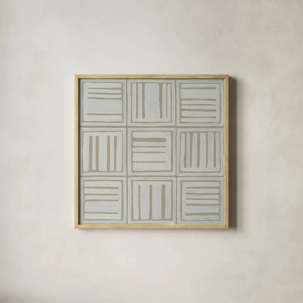 Bambala I by Kathrine Lovell. Shown in a natural wood glass frame for a timeless modern aesthetic. Available as an archival giclee rolled canvas, fine art paper, or poster print. SKU 30959a.