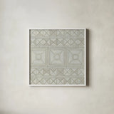 Bambala IV by Kathrine Lovell. Shown in a crisp white glass frame for a clean and minimalist style. Available as an archival giclee rolled canvas, fine art paper, or poster print. SKU 30962a.