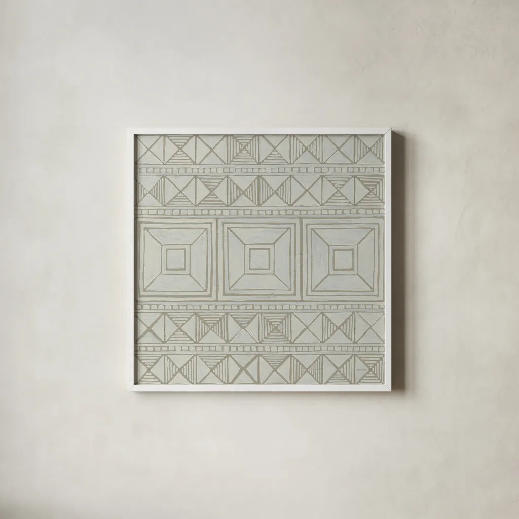 Bambala IV by Kathrine Lovell. Shown in a crisp white glass frame for a clean and minimalist style. Available as an archival giclee rolled canvas, fine art paper, or poster print. SKU 30962a.