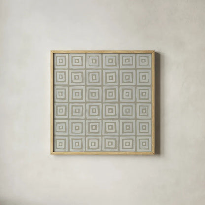 Bambala V by Kathrine Lovell. Shown in a natural wood glass frame for a timeless modern aesthetic. Available as an archival giclee rolled canvas, fine art paper, or poster print. SKU 30963a.