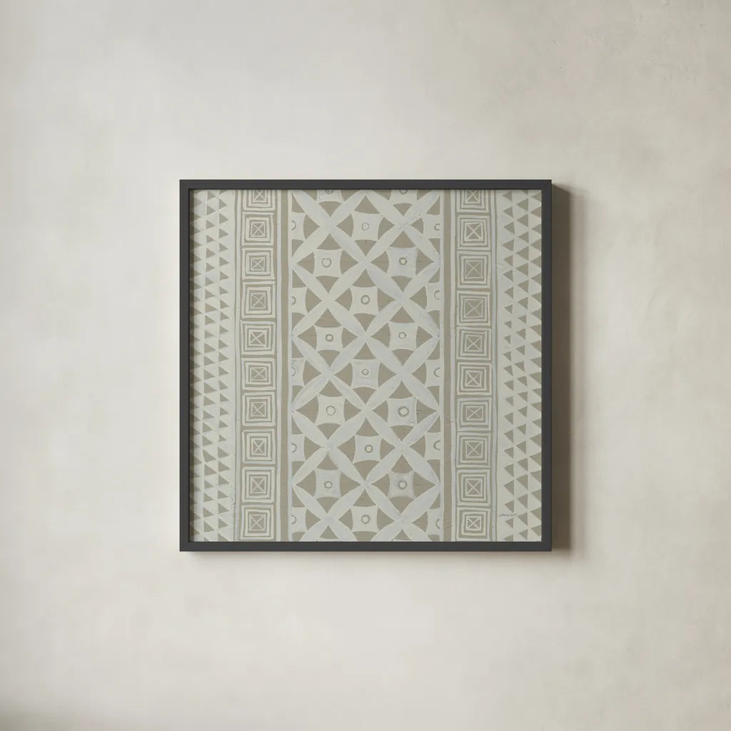 Bambala VI by Kathrine Lovell. Shown in a sleek black glass frame for a contemporary gallery look. Available as an archival giclee rolled canvas, fine art paper, or poster print. SKU 30964a.