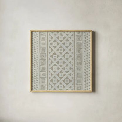 Bambala VI by Kathrine Lovell. Shown in a natural wood glass frame for a timeless modern aesthetic. Available as an archival giclee rolled canvas, fine art paper, or poster print. SKU 30964a.