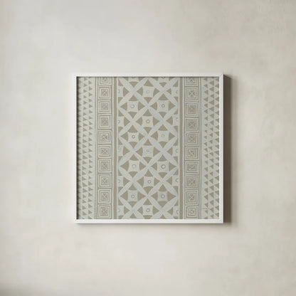 Bambala VI by Kathrine Lovell. Shown in a crisp white glass frame for a clean and minimalist style. Available as an archival giclee rolled canvas, fine art paper, or poster print. SKU 30964a.