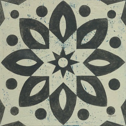 Black and White Tile I by Kathrine Lovell. SKU 55521a. Archival Giclee Fine art print for wall decor.