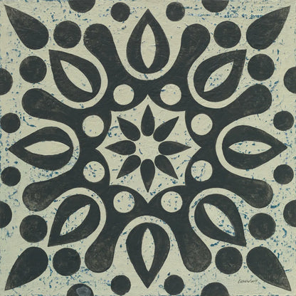 Black and White Tile IV by Kathrine Lovell. SKU 55524a. Archival Giclee Fine art print for wall decor.