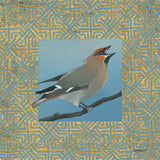Cedar Waxwing Border by Kathrine Lovell. SKU 24565a. Archival Giclee Fine art print for wall decor.