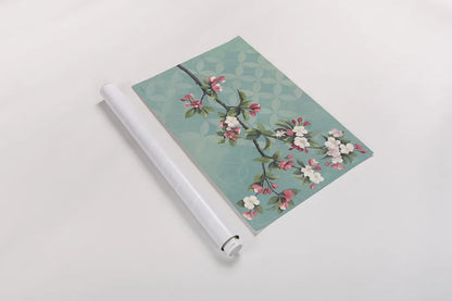Cherry Blossoms by Kathrine Lovell. shown as a rolled paper print. Available as archival giclee rolled canvas, fine art paper, or poster print. SKU 22608i.