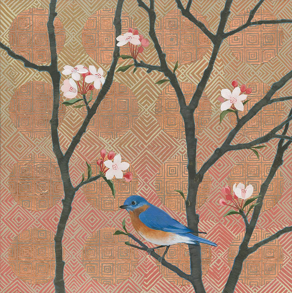 Cherry Blossoms I by Kathrine Lovell. SKU 24338a. Archival Giclee Fine art print for wall decor.