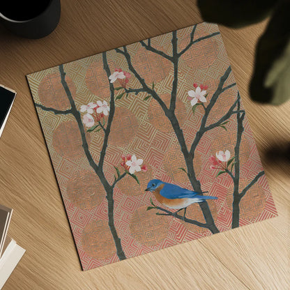 Cherry Blossoms I by Kathrine Lovell. Shown as a detailed flat fine art print, highlighting archival giclee quality. Available as an archival giclee rolled canvas, fine art paper, or poster print. SKU 24338a.