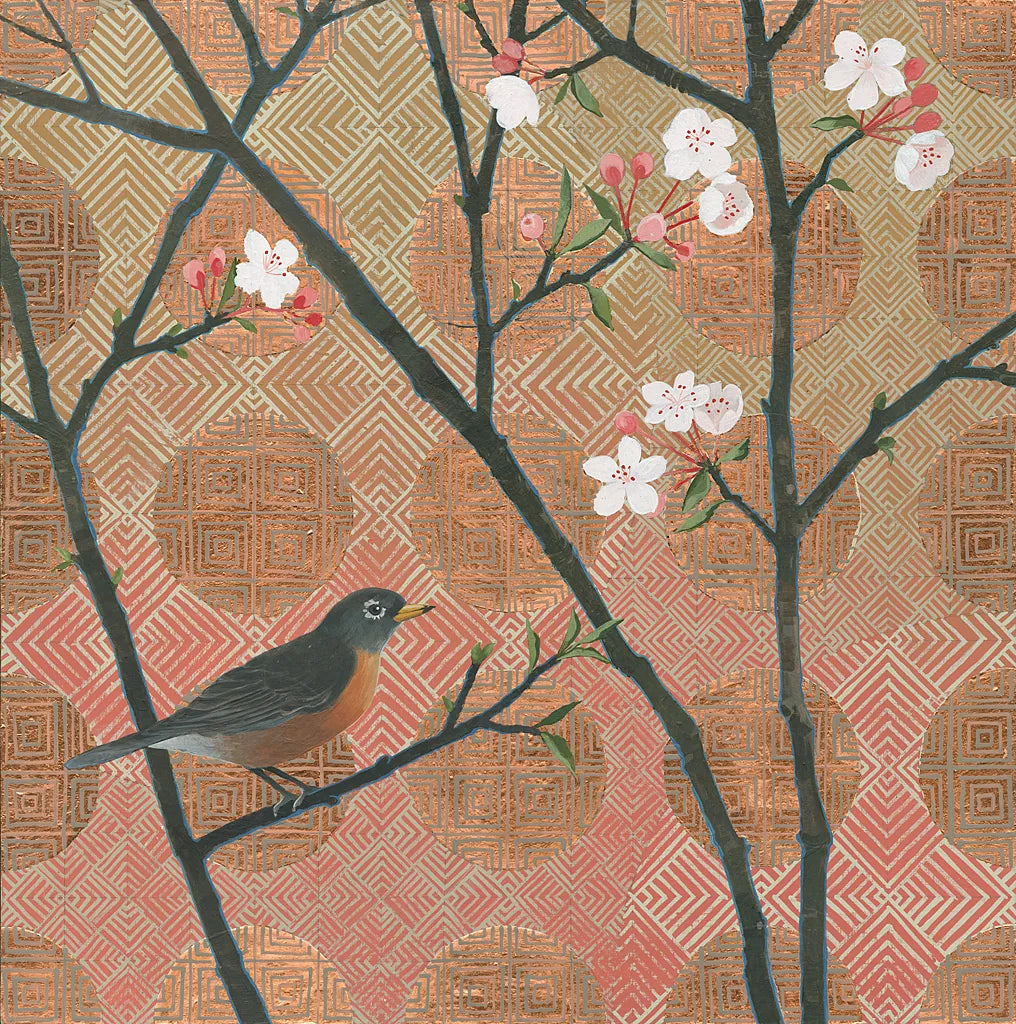 Cherry Blossoms II by Kathrine Lovell. SKU 24339a. Archival Giclee Fine art print for wall decor.