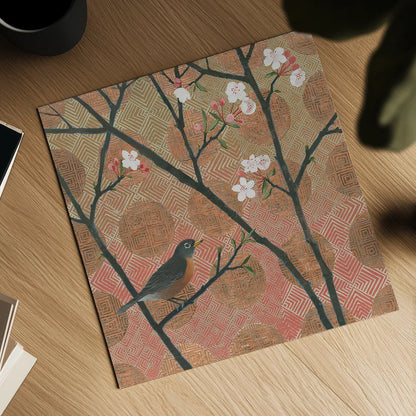 Cherry Blossoms II by Kathrine Lovell. Shown as a detailed flat fine art print, highlighting archival giclee quality. Available as an archival giclee rolled canvas, fine art paper, or poster print. SKU 24339a.