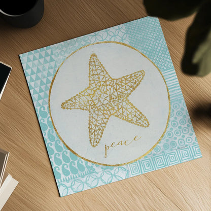 Christmas Shells IV by Kathrine Lovell. Shown as a detailed flat fine art print, highlighting archival giclee quality. Available as an archival giclee rolled canvas, fine art paper, or poster print. SKU 57897a.