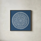 Circle Designs I by Kathrine Lovell. Shown in a sleek black glass frame for a contemporary gallery look. Available as an archival giclee rolled canvas, fine art paper, or poster print. SKU 32445a.