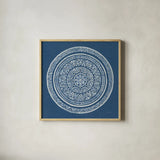 Circle Designs I by Kathrine Lovell. Shown in a natural wood glass frame for a timeless modern aesthetic. Available as an archival giclee rolled canvas, fine art paper, or poster print. SKU 32445a.